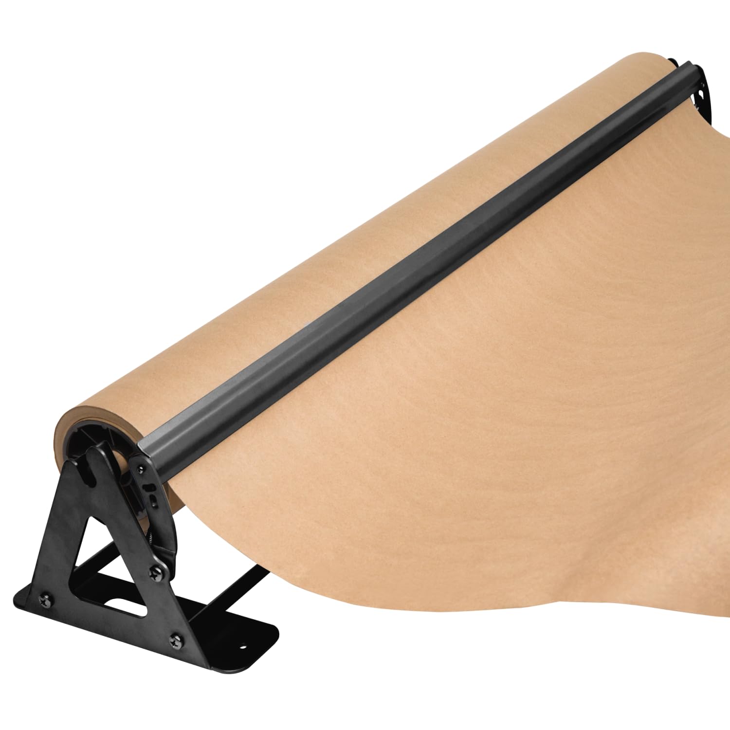 DIY Crew 36 Inch Paper Roll Dispenser and Cutter - Heavy-Duty Wall Mountable, Non Slip Tabletop - Kraft, Freezer, Butcher Paper - Up to 1000ft Rolls