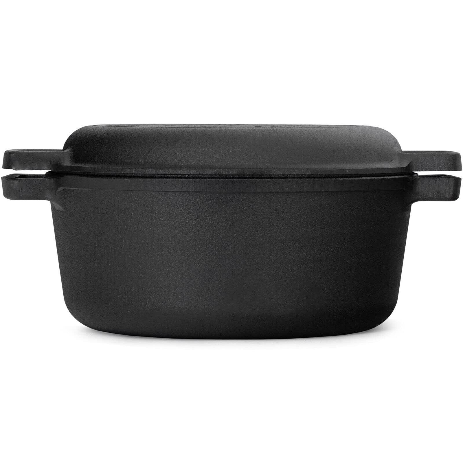 Gietijzeren Pan, 4 Liter, Diameter 24 Cm, Broodbakken, Kookpan Van Gietijzer Met Deksel Geschikt Voor Gasgrill Oven Vuurplaats En Alle Warmtebronnen Inclusief Inductie 664234530