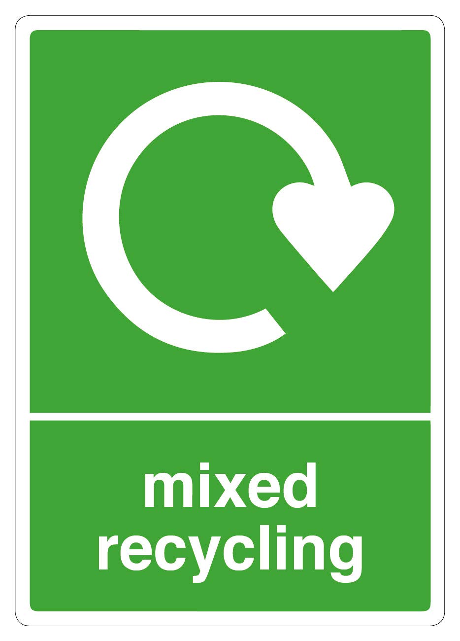 Adesivo Recycling Point - Cartello Riciclaggio A4 (210x297 Mm) - Autoadesivo