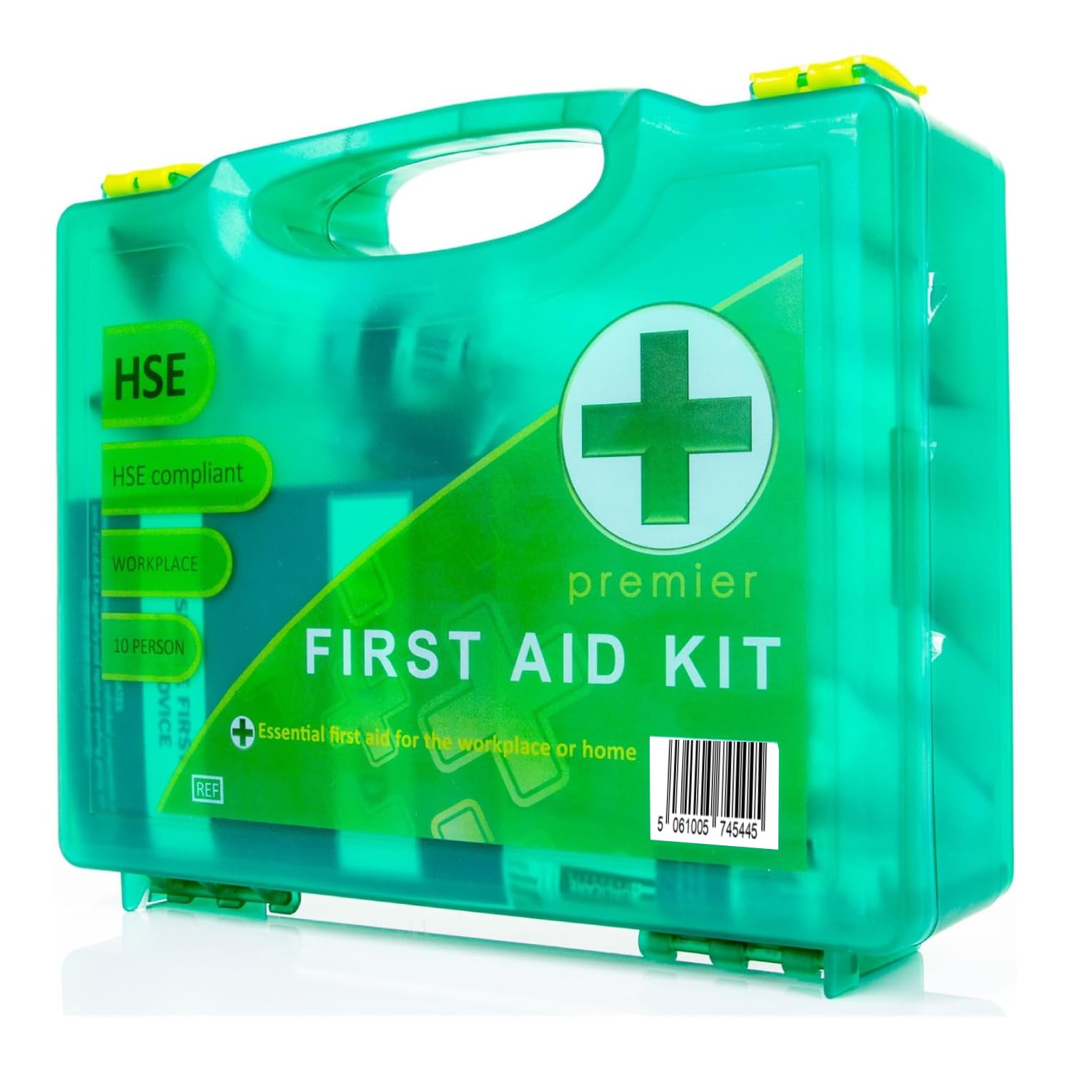 Premier HSE Approved First Aid Kit, Wall-Mounted Hard Case, Complete Accident Safety Set for 1-10 People, Ideal for Home, Office, Workplace, and Emergency Use