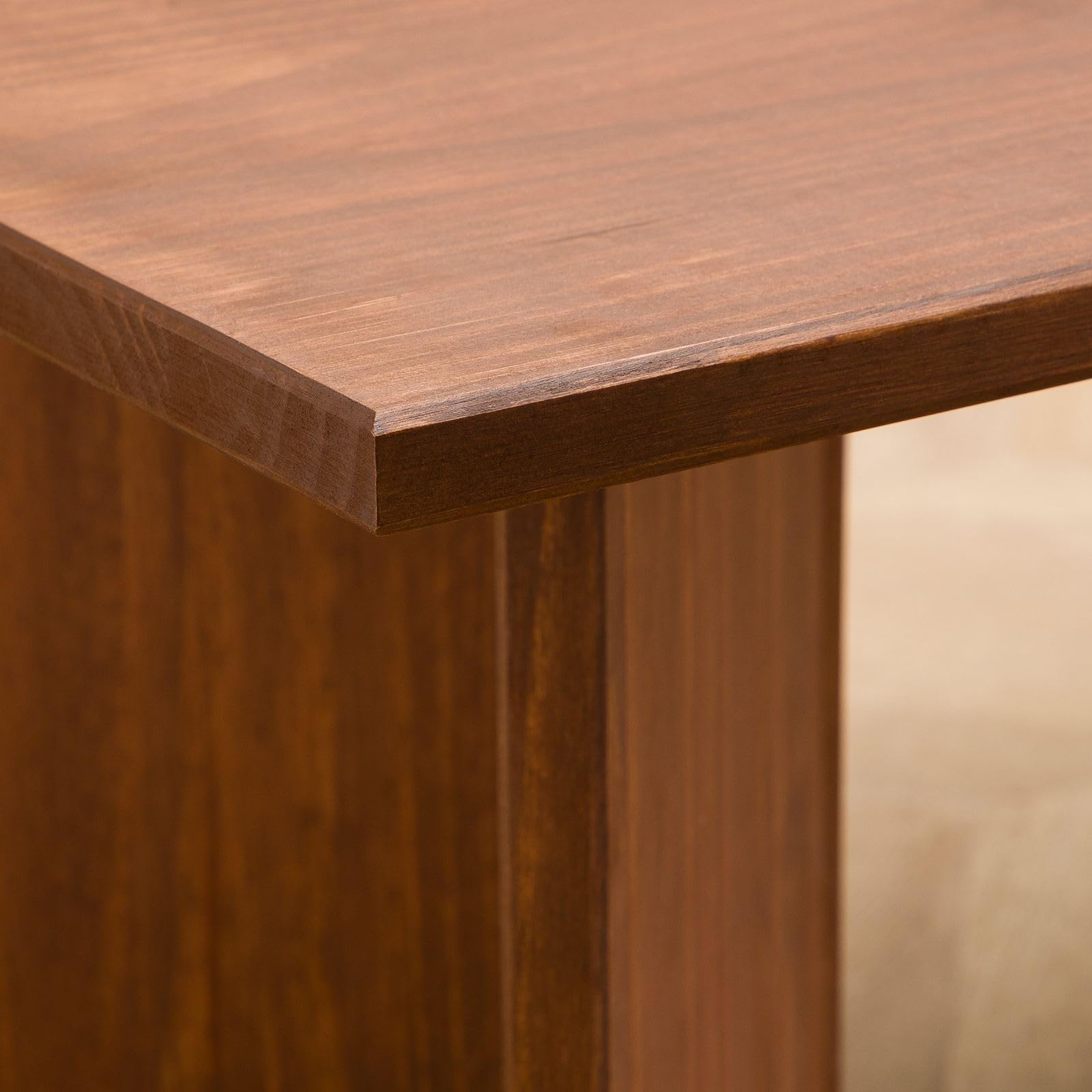 IDIMEX Table Basse MESA pour Salon en Bois Massif Brun foncé, Design rectangulaire Moderne, Pieds angulaires, 110 x 45 x 60 cm
