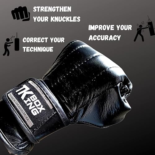 Miniatura 5 de TK - Guantes de boxeo para gladiador, perfectos para fortalecer las manos, boxeo, kickboxing, MMA para hombres y mujeres