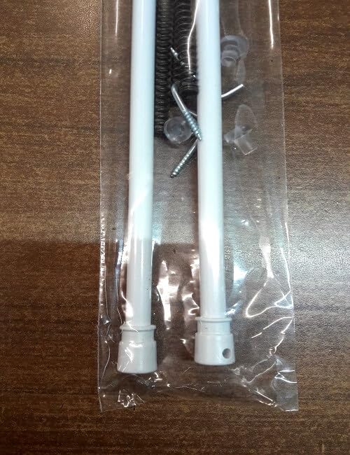 Asta Per Tenda BRIS Con Doppio Sistema Di Aggancio - Regolabile Per Finestre, 36/60 Cm