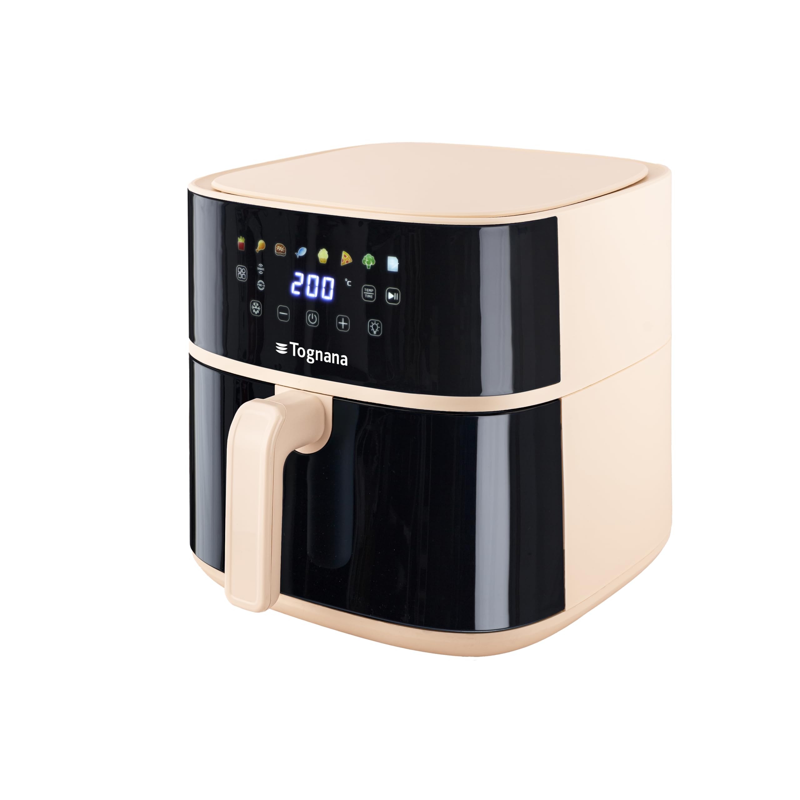 Tognana Iridea, Friggitrice ad aria 8 L, doppia resistenza, Champagne