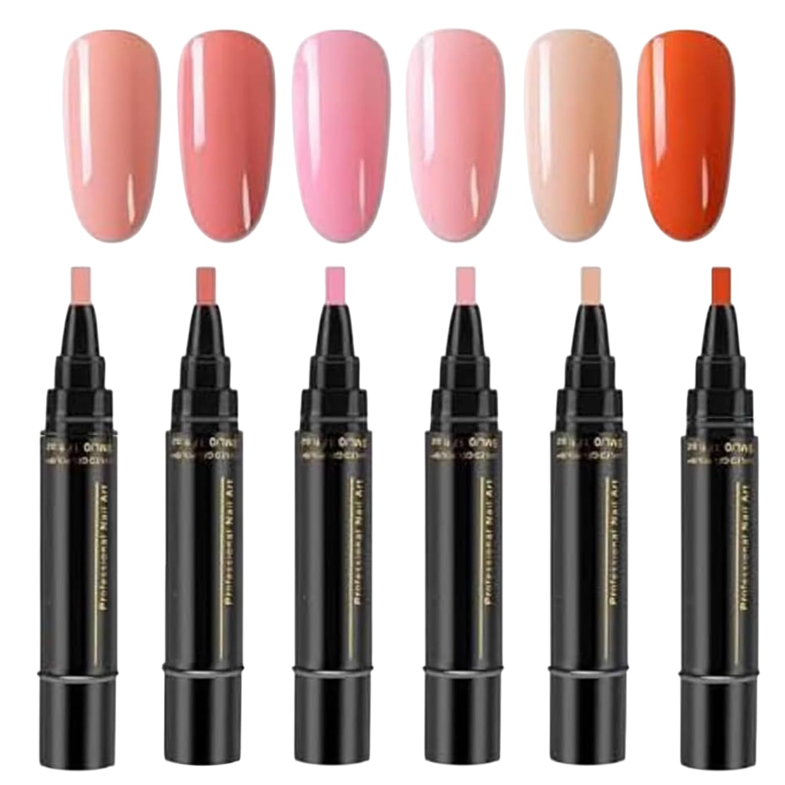 Set Di Smalti Per Unghie In Gel, Penne Artistiche Pers Smalto, Kit Di Arte Dello Smalto Per Unghie Ad Asciugatura Rapida A 6 Colori, Per Una Manicure Professionale