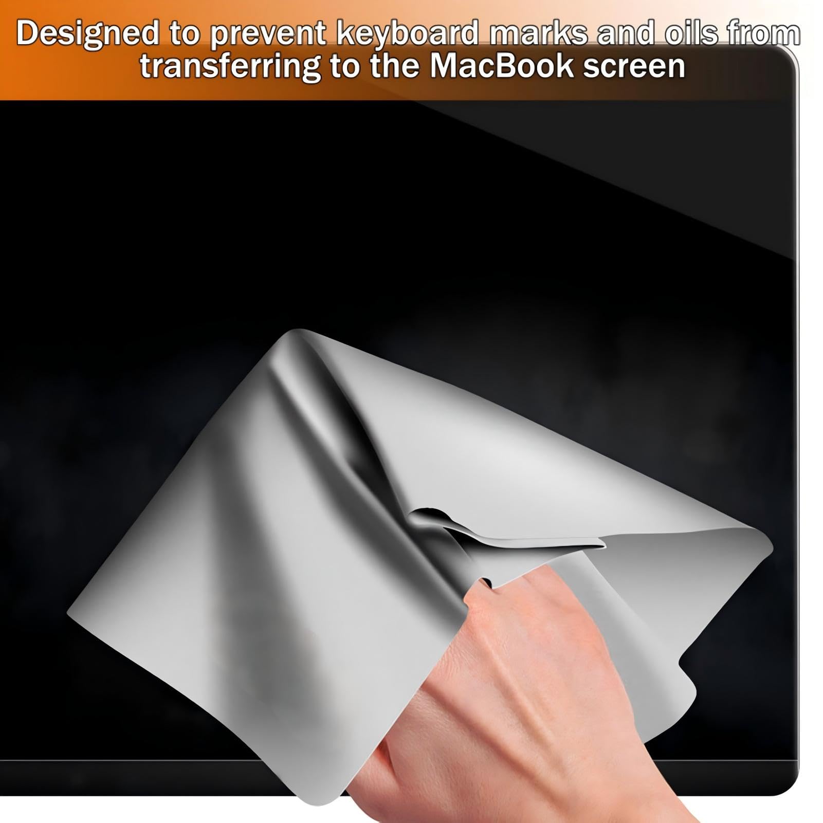 Protection d'Écran en Microfibre pour MacBook 13/14 Pouces, Bord Découpé au Laser, 290mm x 192mm