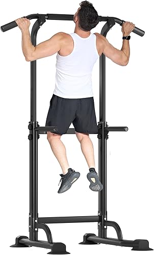 Miniatura 7 de Barra de dominadas portátil, estación de inmersión de torre de potencia, barra de dominadas, barra de barbilla ajustable en altura, equipo de