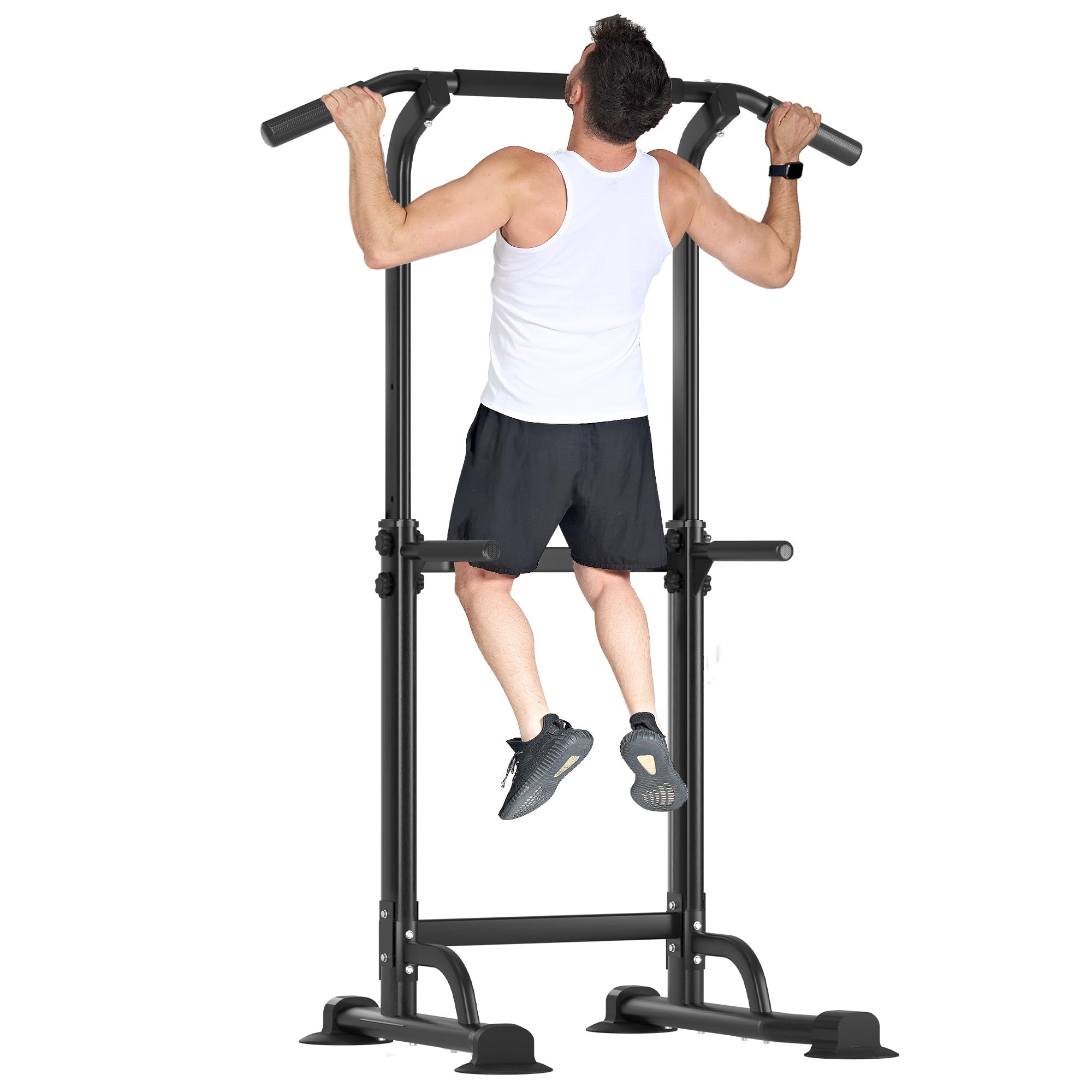 Barra dominadas,Pull up bar,Power Tower,Estacion dominadas,Estación de fitness multifunción,fitness y abdominales,Altura Ajustable,Capacidad de carga 330LB