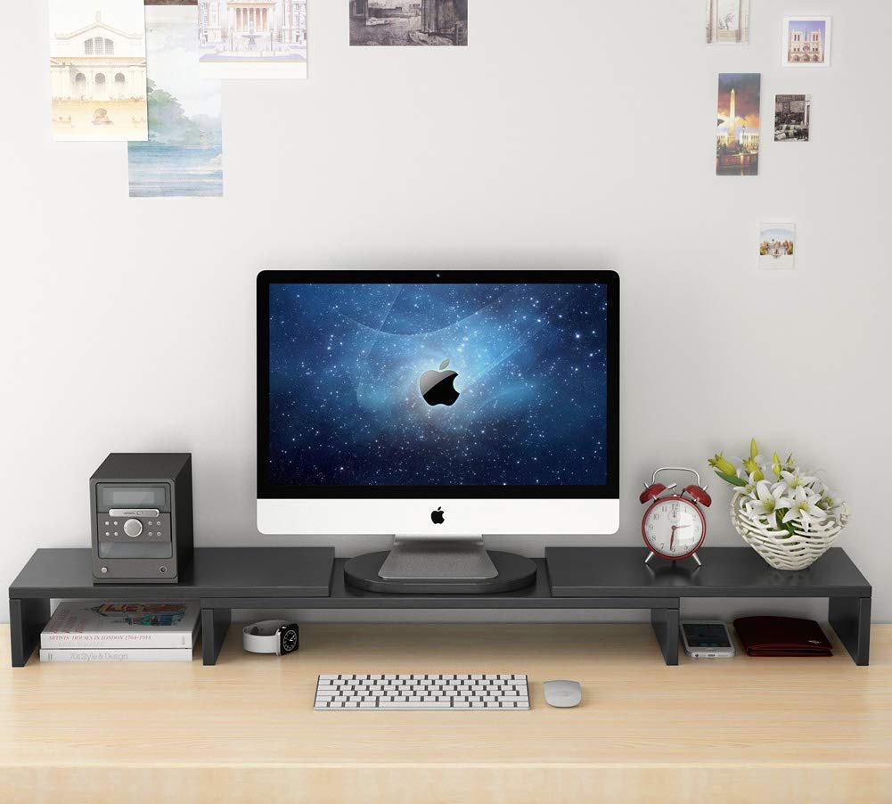 APRODZ 3 Shelf Monitor Stand Riser with Adjustable Length and Angle, Black (B07ZX9CJLY) Amazon Price History, Amazon Price Tracker