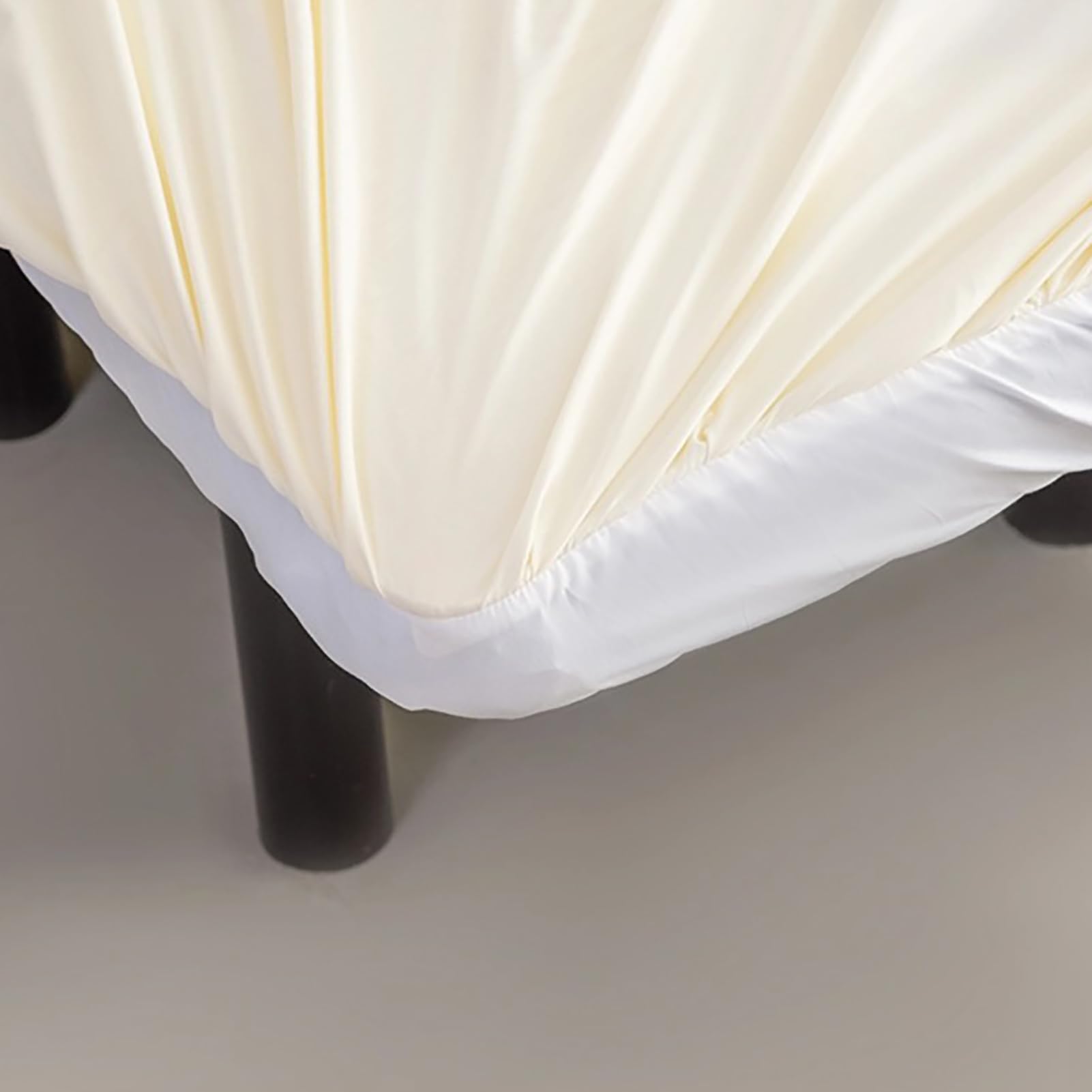 4-częściowy zestaw pościeli do stołu do masażu spa, narzuta na łóżko z poszewką na poduszkę i pokrowcem na stołek,Khaki,60x180cm(24x71inch)