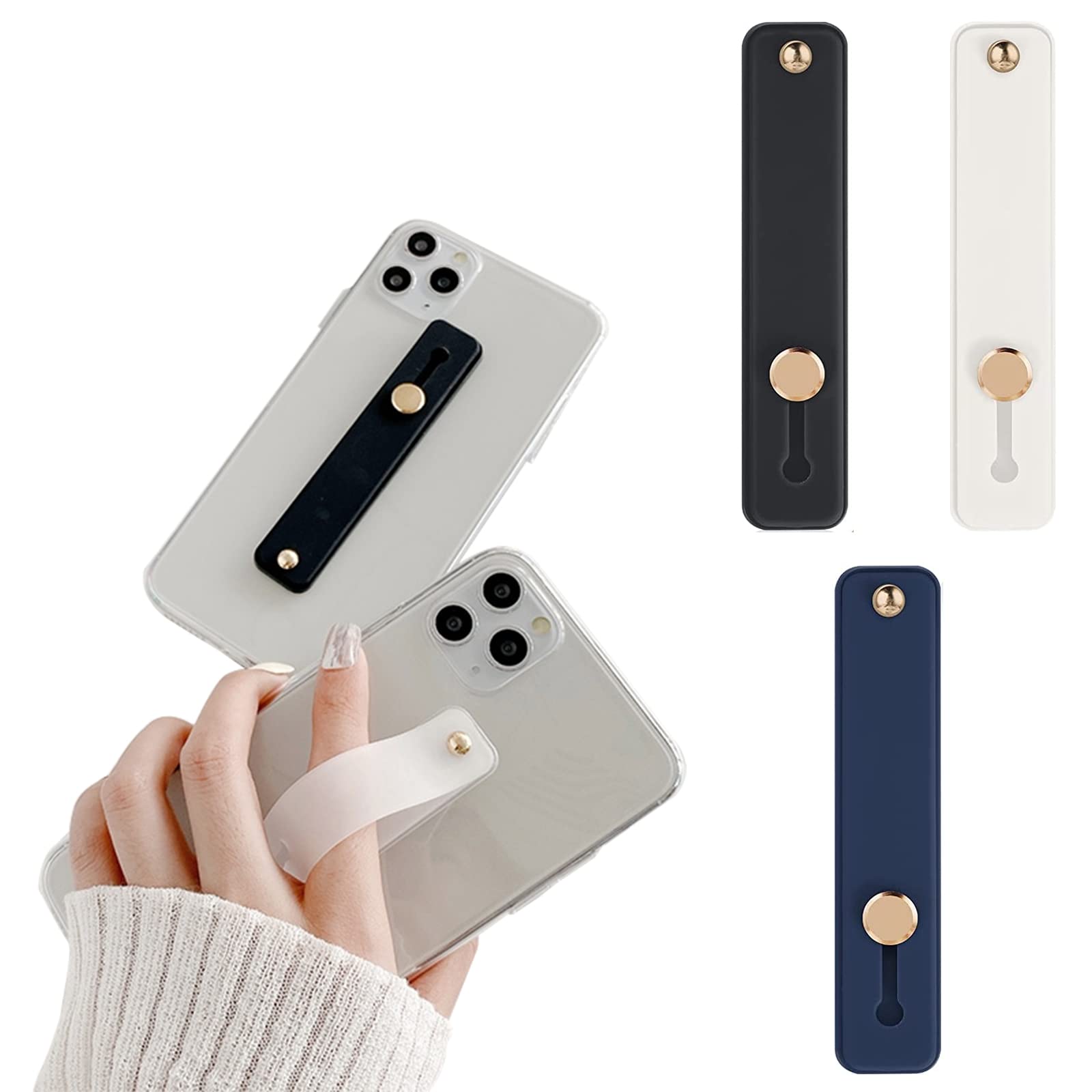 Portacellulare Da Dito In Silicone - 5 Pezzi Multicolore, Adesivo Forte, Cavalletto E Cinturino - Foto 9