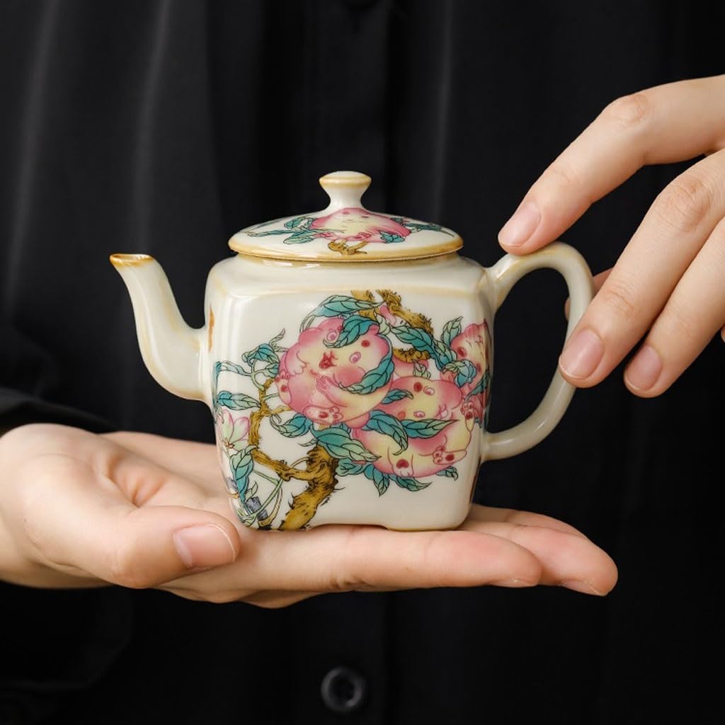 Ceramic Teapot Household Exquisite Tea Kettle Single Pot Flower Teapot Tea Maker Kung Fu Tea Set Tea Pot Ceramic