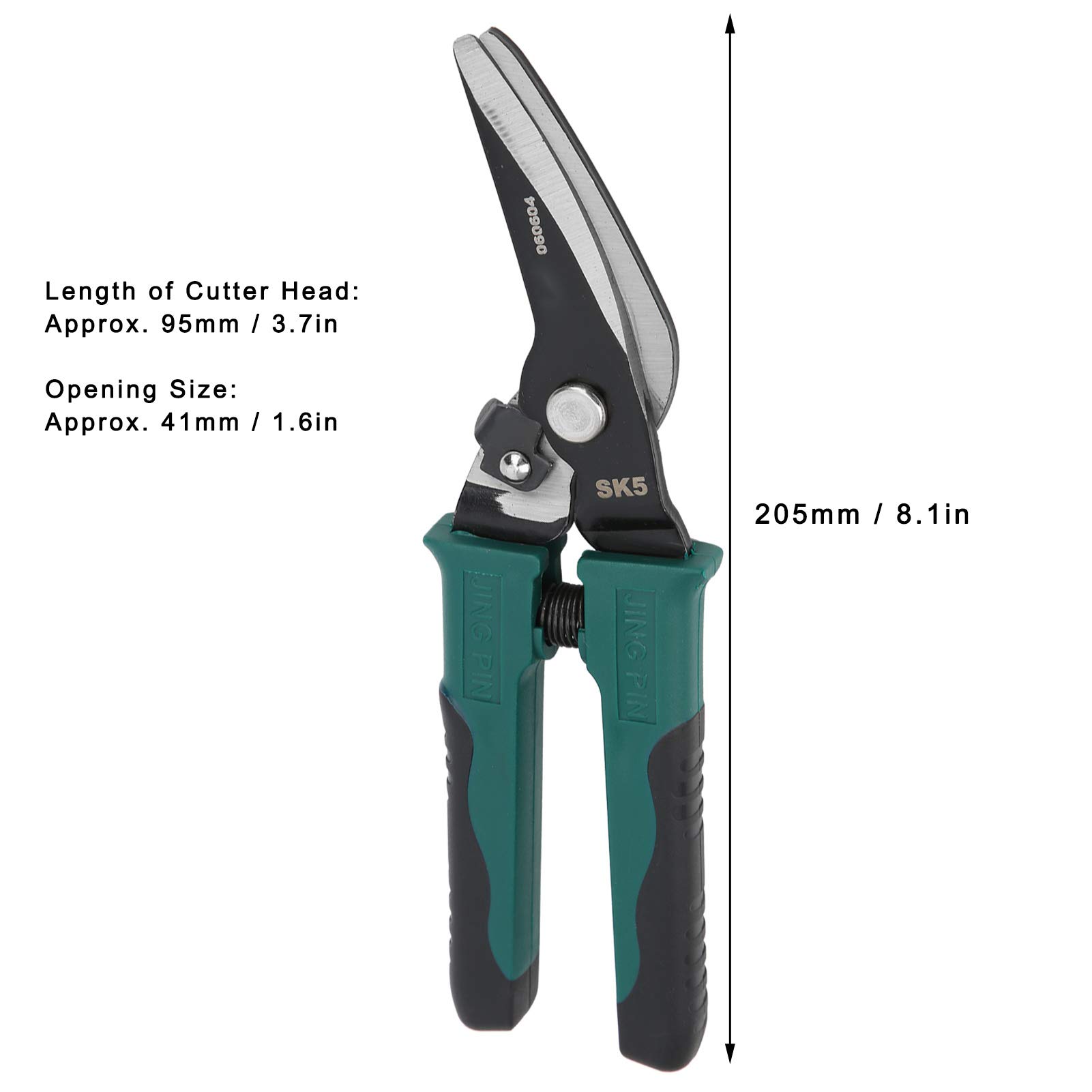 Set da 2 Cesoie Professionali da Taglio 205mm, Cesoie per Lamiera con Lama Seghettata in Acciaio SK-5, Tronchese Robusto, Cesoia a Gomito Multifunzione per Manutenzione Industriale ed Elettrica