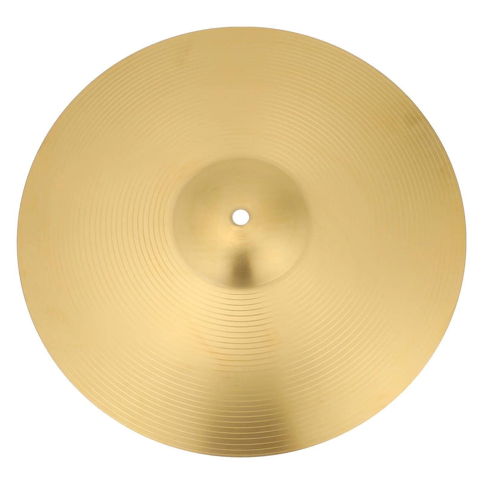 Übungstrommel-Becken Splash-Becken Metall-Drum-Set-Becken Übungs-Jazz-Drum-Becken Crash-Becken(14 inch)