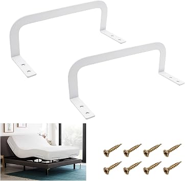 2-Pack Mattress Slide Stopper - Non-Slip Gripper Bar for Bed Frames White - Prevents Sliding Mattress Holder