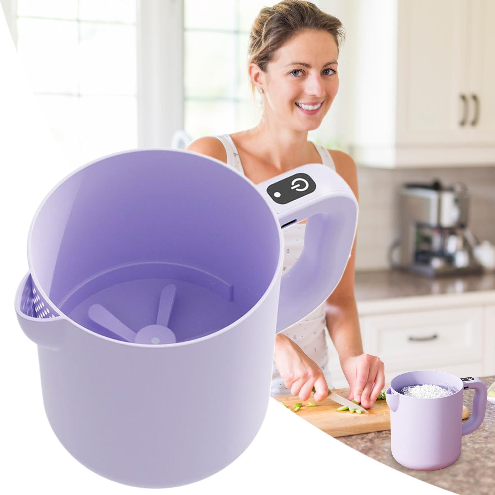 Sbattitore Elettrico 1 L Portatile Frullare Lavare Cucina Pasticceria