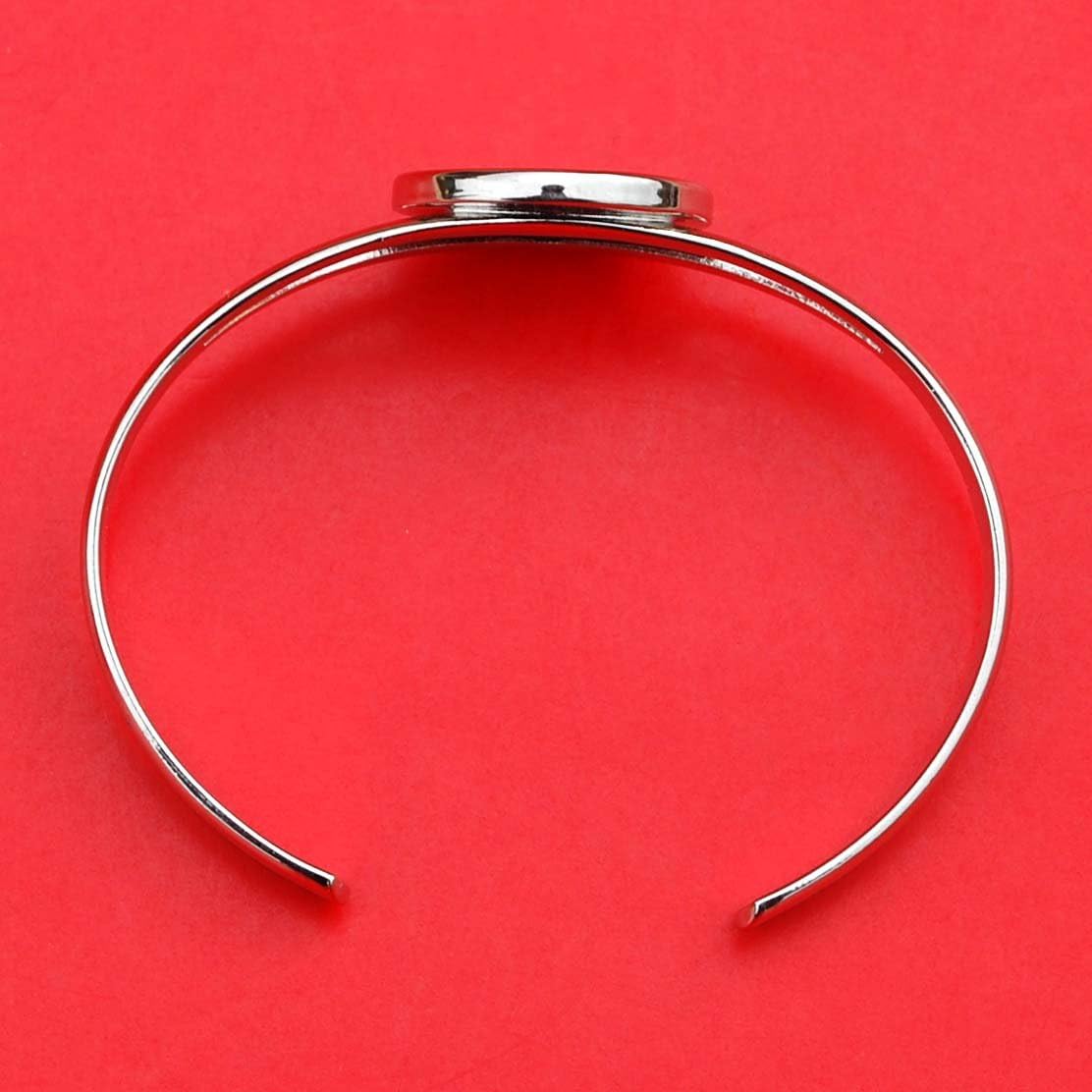 US 1929 Indian Head Buffalo Nickel 5 Cent Coin Silver Plated Cuff Bangle Bracelet NEW