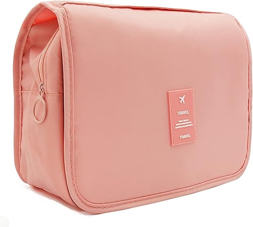 Miniatura 47 de Trawila Neceser colgante de viaje, bolsa de cosméticos, organizador de maquillaje para hombres y mujeres con gancho resistente, Flamenco azul