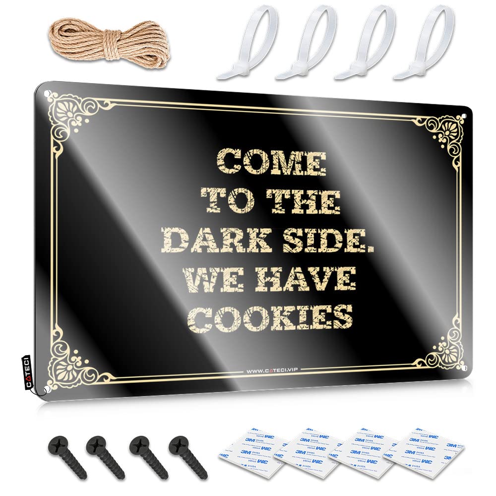 MWFKKADDB Metal Signs Funny Come To The Dark Side. We Have Cookies Tin Sign Tin Signs Warning Pool Zone Tin Sign(30X40CM)