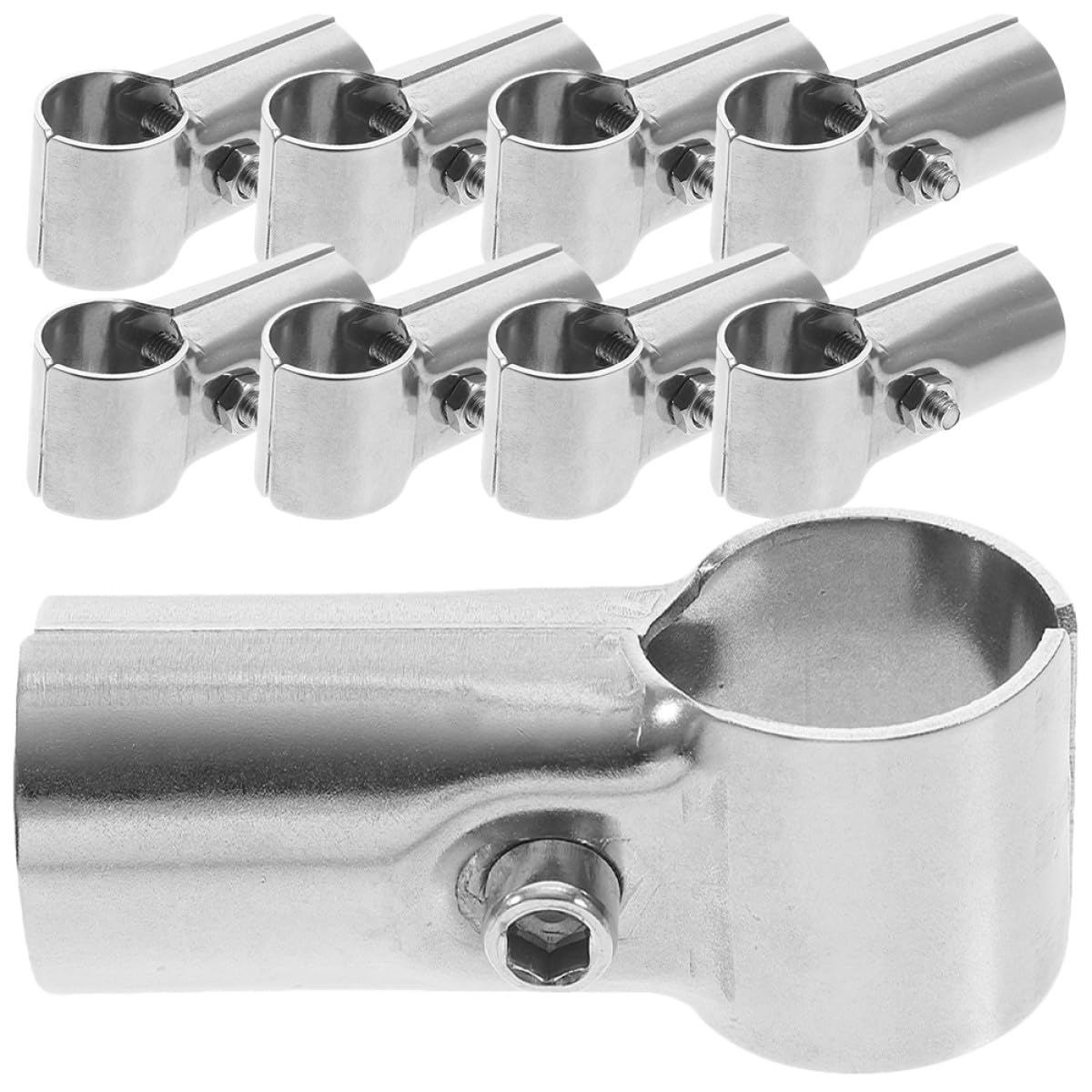 Morsetto 12 Pezzi in Acciaio Inox Argento per T Tubo