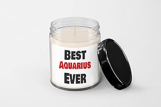 Best Aquarius Ever Candle - Soy Wax Candle - Hand Poured Candle - 9 oz Vanilla-Scented Candle - Candle Jar