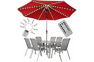 Patio Outdoor LED Umbrella String Lights for Umbrella