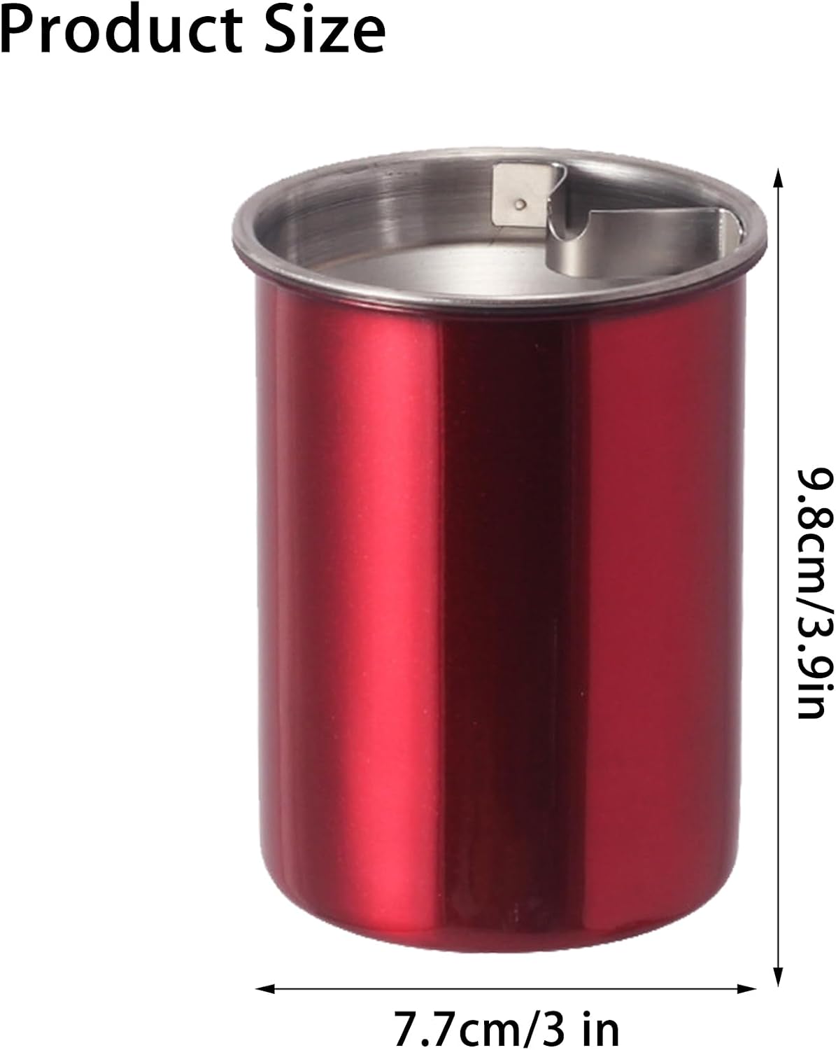 Car Ashtray with Lid, Portable Stainless Steel Smell Proof Ashtray for Car image 2