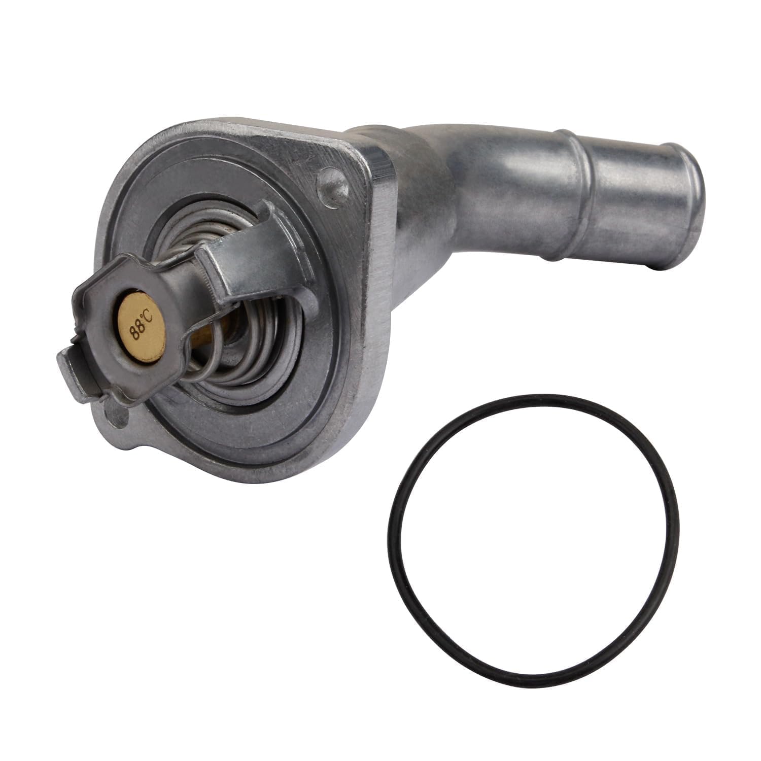 Aluminum Engine Coolant Thermostat Housing Assembly Compatible with GMC Envoy Oldsmobile Bravada Buick Rainier Chevy Blazer Trailblazer Saab 9-7x