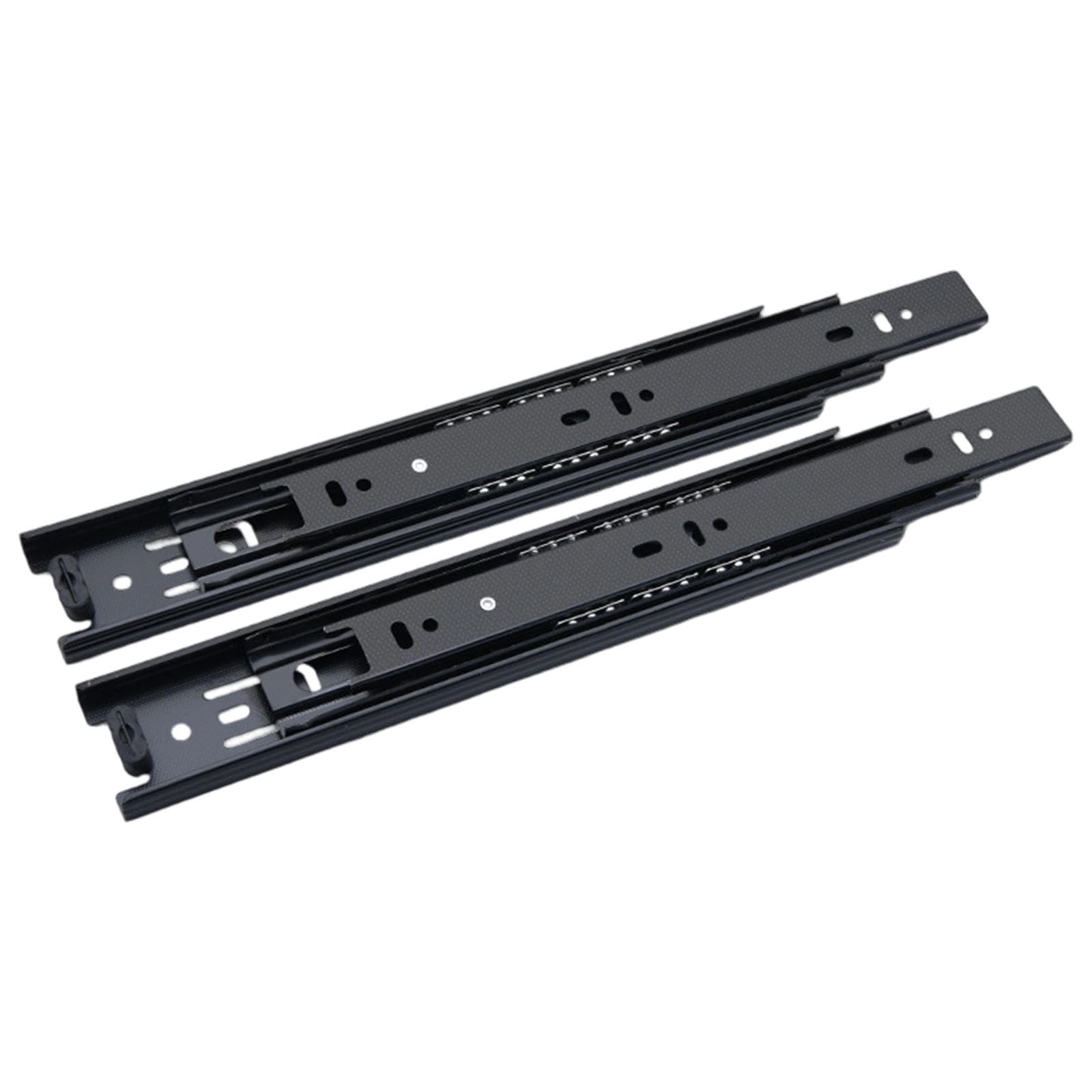 Fentency 18 Inch 450Mm Black 1Pair Hydraulic Soft Close Drawer Slides, Cold Rolled Steel Cabinet Track Rails With Damping, For Furniture Hardware Cold Rolled Steels Drawer Slides Hydraulic Damping Buffer