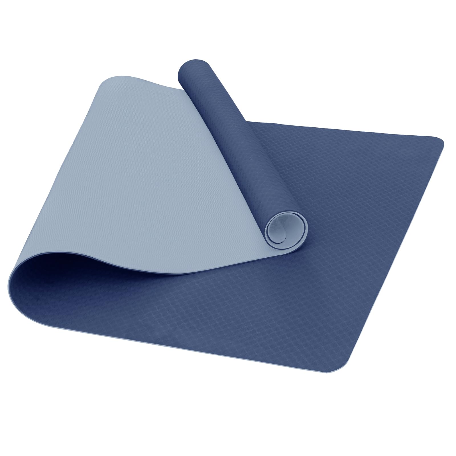 Narwhal Yoga Mat TPE Non-Slip Large XXL 190x80x0.6cm 6mm Thick - Yoga Mats for Women & Men's Exercise Gym Pilates Fitness & Workout Training (NAVY/BLUE, 190X80X0.6 CM)