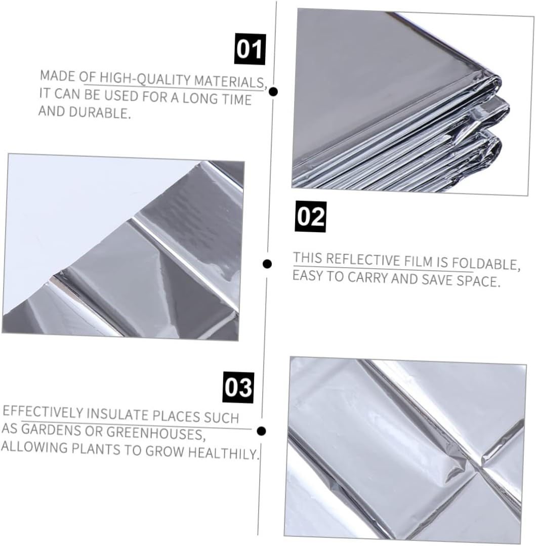 POPETPOP 3pcs Reusable Garden Film Reflective Barrier Radiant Heat Winter Plant Protection Easy to Store