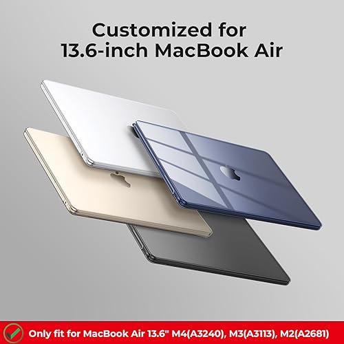 Miniatura 7 de EooCoo Funda compatible con MacBook Air de 13 pulgadas 2026 2025-2022 M4 M3 M2 modelo A3240 A3113 A2681, Mac Air de 13.6 pulgadas, carcasa rígida