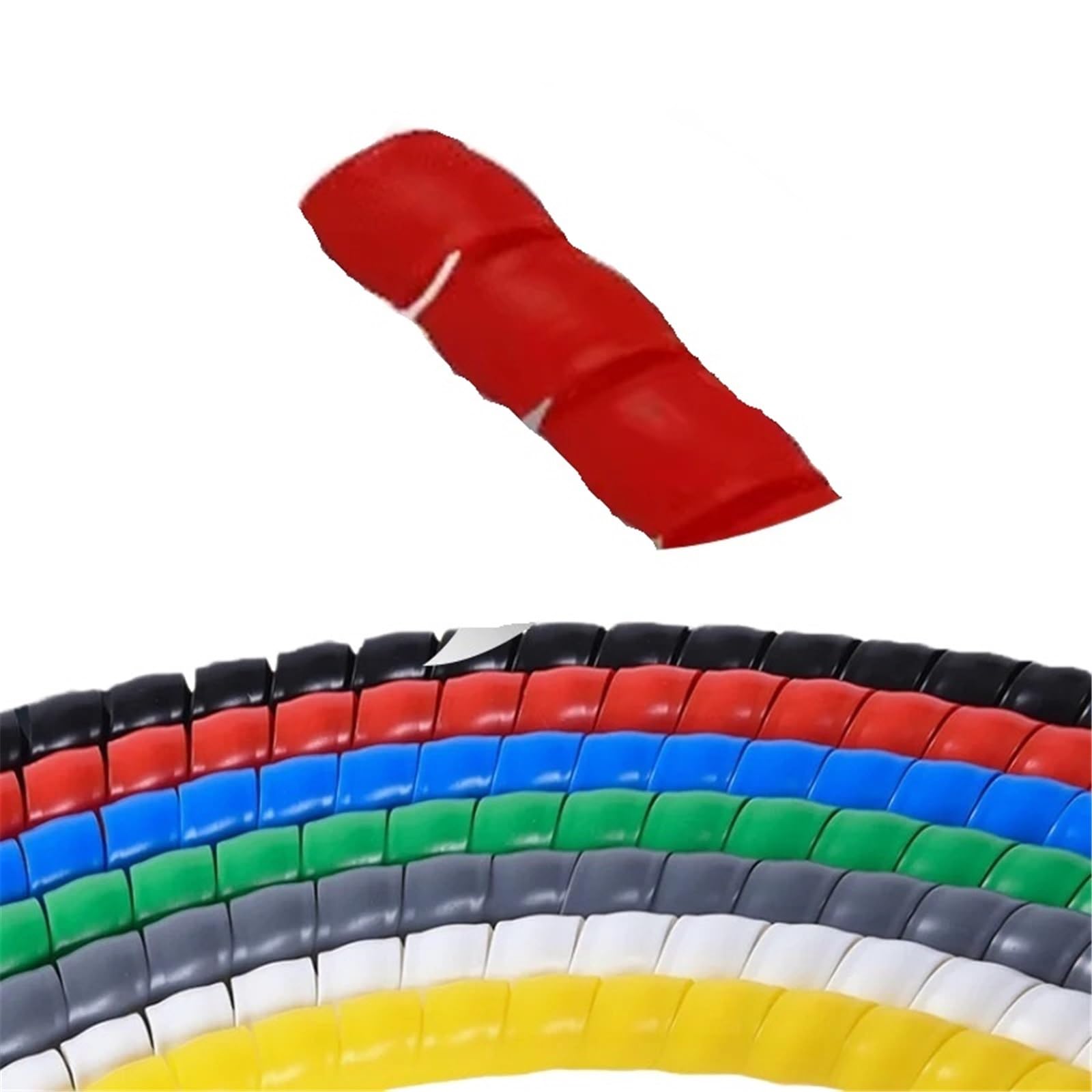 Spirale Cavi Elettrici Tubo di avvolgimento da 1,0 m 8/10/14/16/20/25 mm Organizzatore cavi Manicotto protezione del cavo Protezione a spirale(Red,22mm,1M)