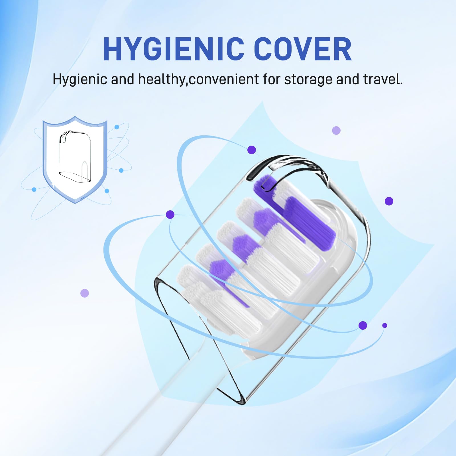 Cabezales de repuesto para cepillo de dientes eléctrico Laifen Wave, súper limpio y blanqueador, transparente, paquete de 10