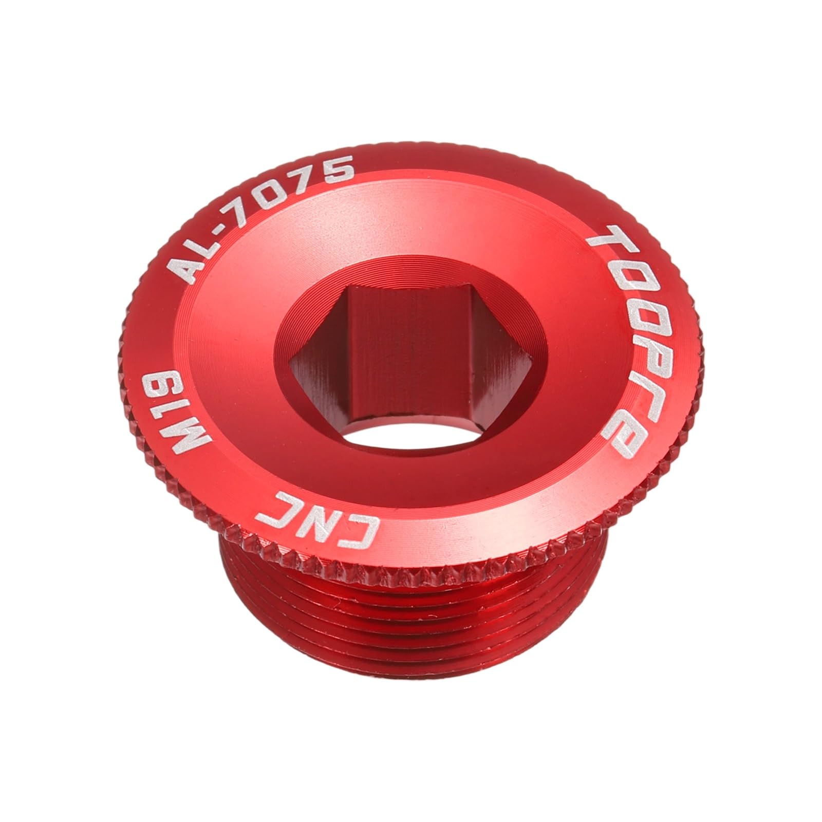 sourcing map Bike Crank Cover Screw M19 Aluminum Alloy Bicycle Crank Fixing Bolt Crankset Arm Chainwheel Screws for Mountain Bike, Red