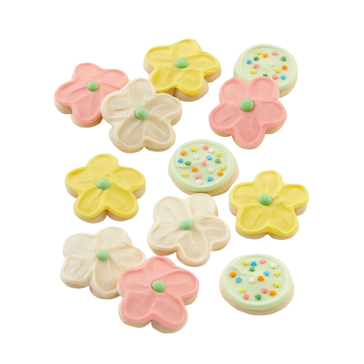 Cheryl's Cookies® Cookie Gift Baskets, Spring Cookie Gift Box w/ 12 Buttercream-Frosted Flower Shaped Sugar Cookies, Individually Wrapped, Gourmet, Handmade, Perfect for Any Occasion, Family & Friends