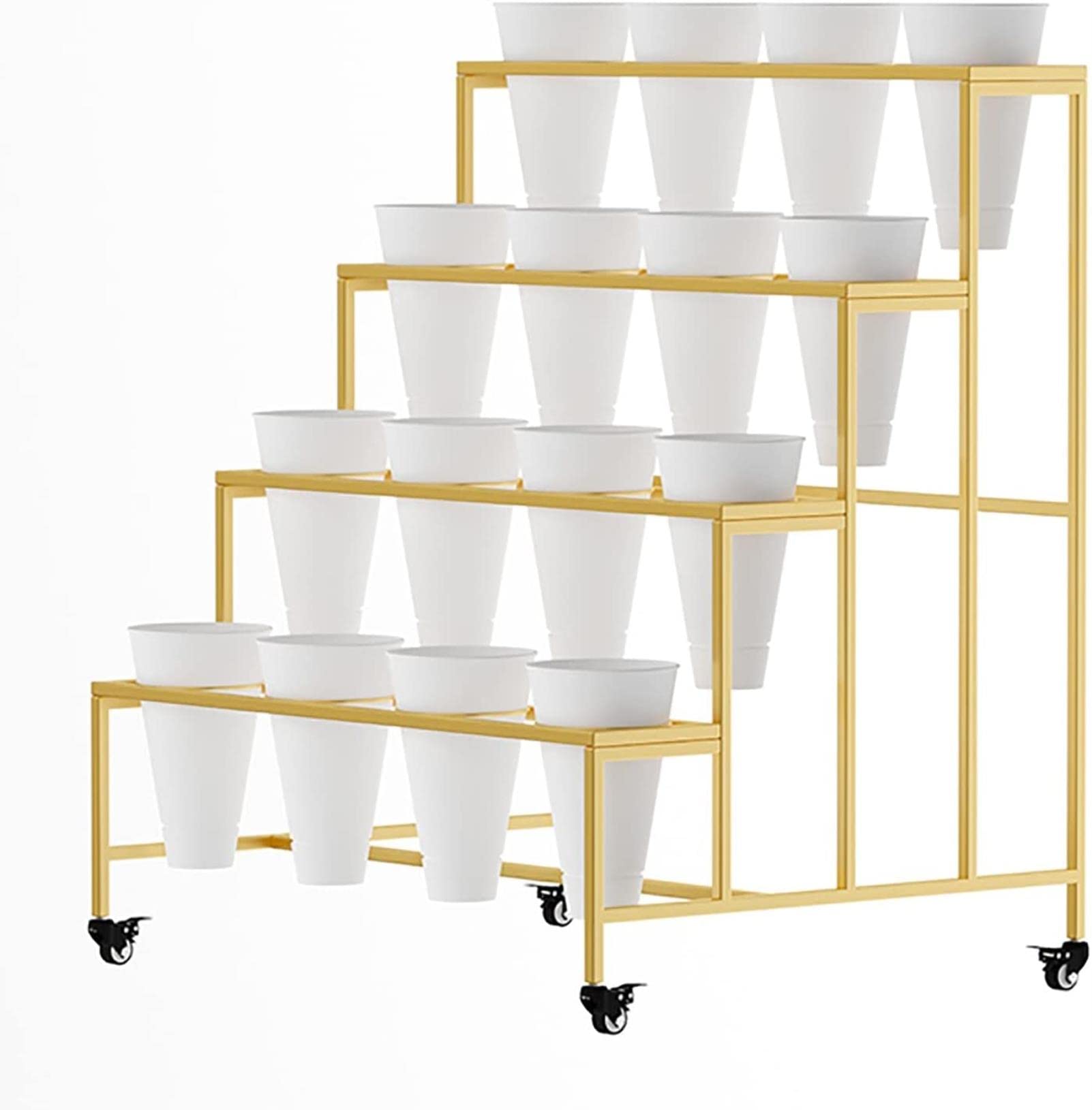 Amazon.co.jp: 9/12/16個のバケツ付きフラワーディスプレイスタンド