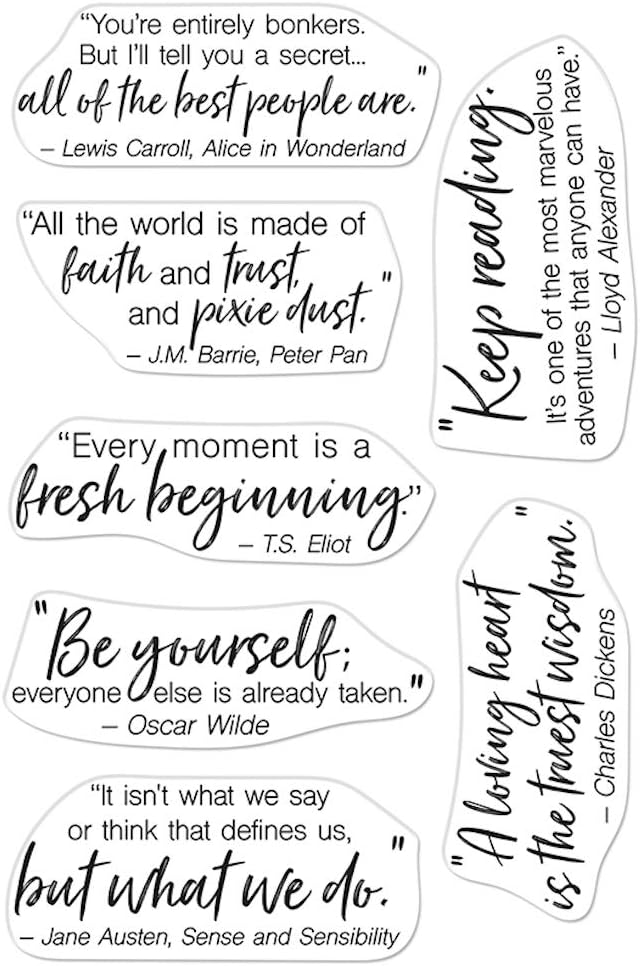 Hero Arts Clear STMP LIT, Literary Quotes (CM524), 4 x 6 Inch