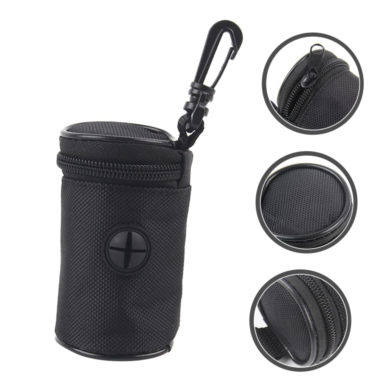 5St Hundekotbeutel Aufbewahrungstasche rosa Welpe Welpenunterlagen dog poop bag holder Hundekotbeutelhalter Abfallsackhalter für den Außenbereich Tasche aus Oxford-Stoff Black BESPORTBLE