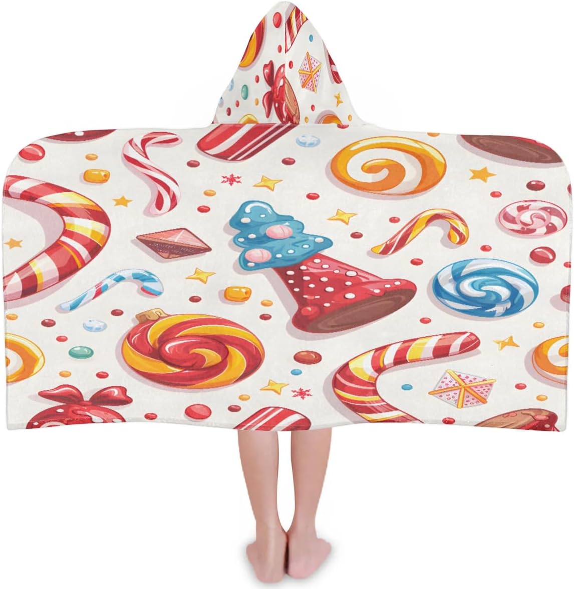 Pardick Kid Bath Towels Colorful Candy Kids Towel with Hood for Girls Boys Beach Towel Pool Cover Up Soft Absorbent Toddler Hooded Bath Towel for Shower, Beach, Pool