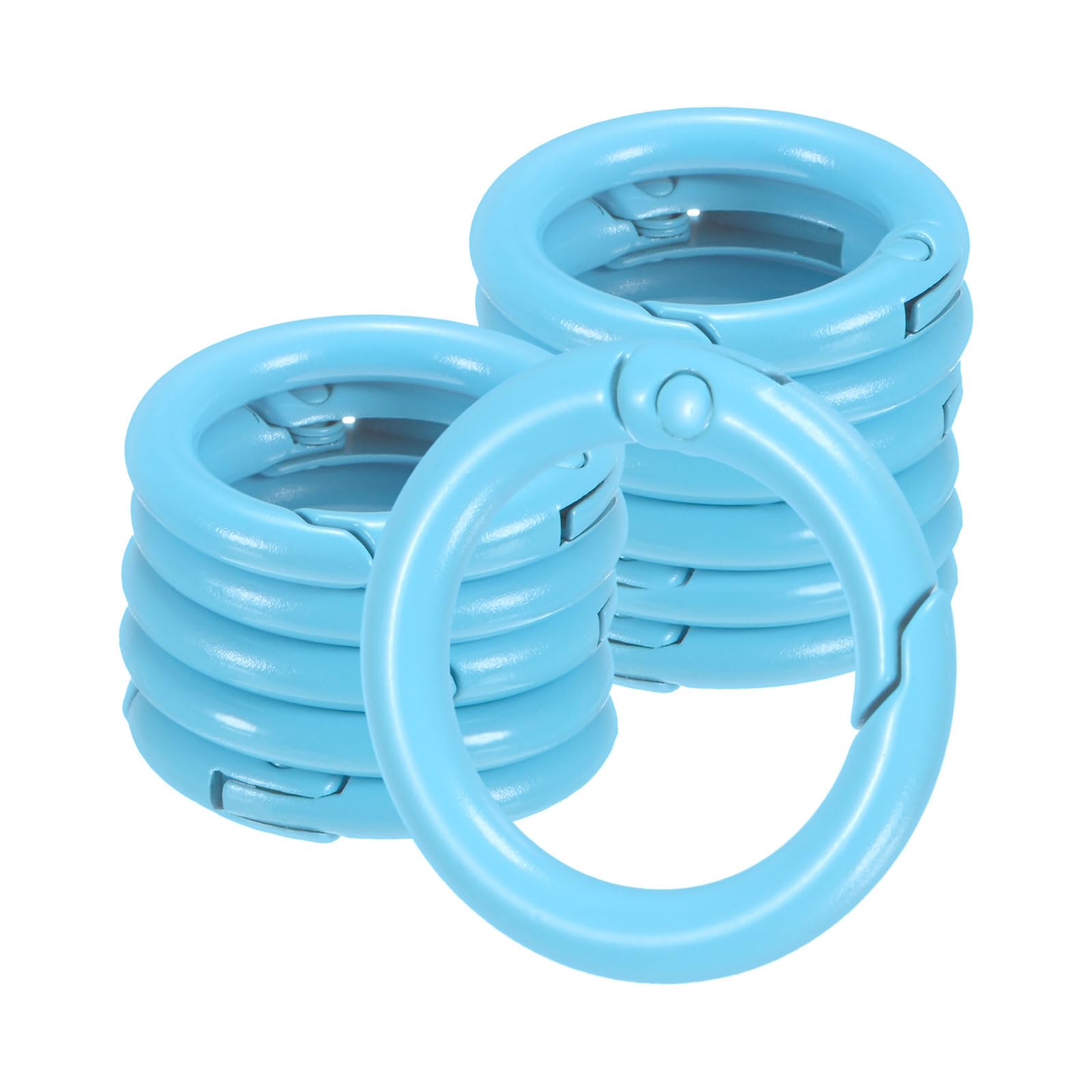 M METERXITY Metal Spring O Rings, Zinc Alloy Spring Keyring Buckle for Keychains/Bag/Purse/DIY Crafts