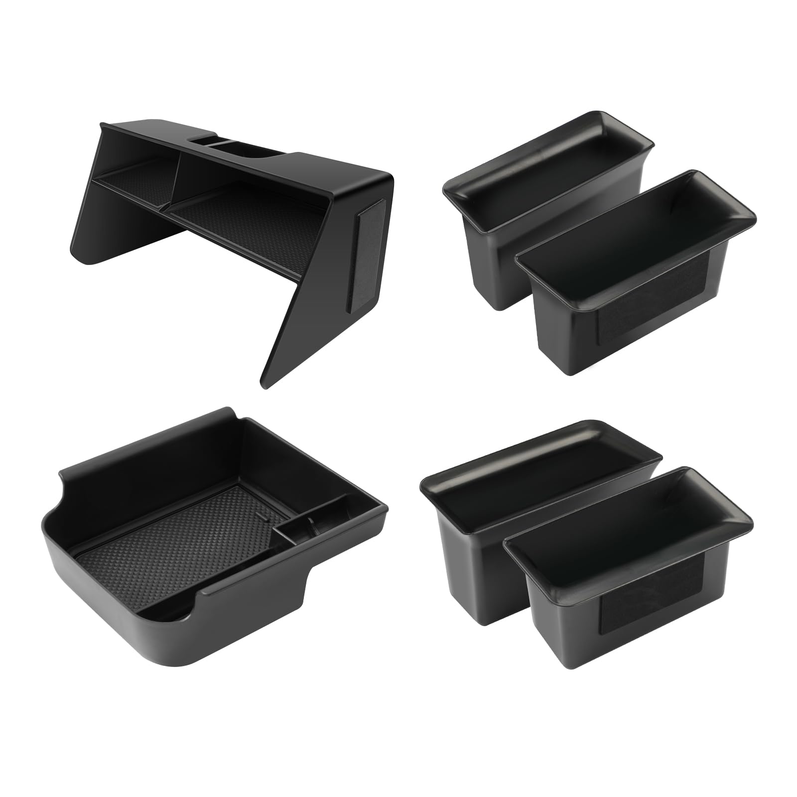 Armlehne Aufbewahrungsbox für VW Golf MK8 2025 2024 2023 2022 2021 2020, Mittelkonsole Organizer mit Antirutschmatten für VW Golf 8, Vorne Türgriff Aufbewahrungsbox Zubehör