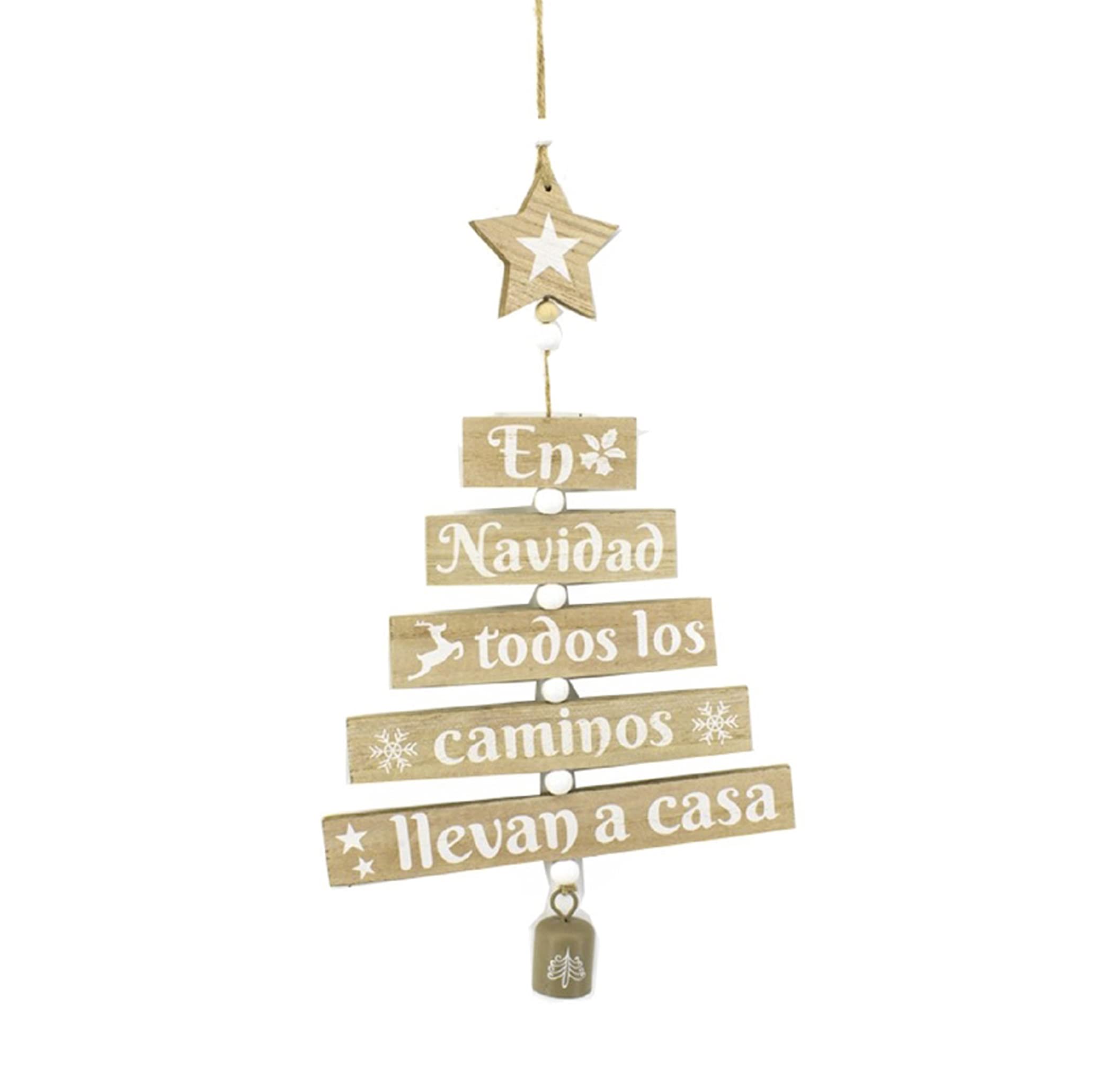 Colgantes de Madera para Decoracion Árbol de Navidad o Colgante Puerta o Pared Decoración Fiesta Navidad