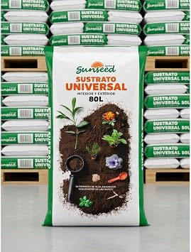 Universal Substrate for Indoor and Outdoor Plants - Sunseed | 80 liters