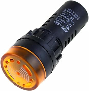 1PCS AD16-22SM Intermittent Sound,Buzzer Alarm,22MM 12V 24V 110V,220V red Green Yellow. Color Yellow, Size 24V