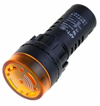 1PCS AD16-22SM Intermittent Sound,Buzzer Alarm,22MM 12V 24V 110V,220V red Green Yellow. Color Yellow, Size 12V