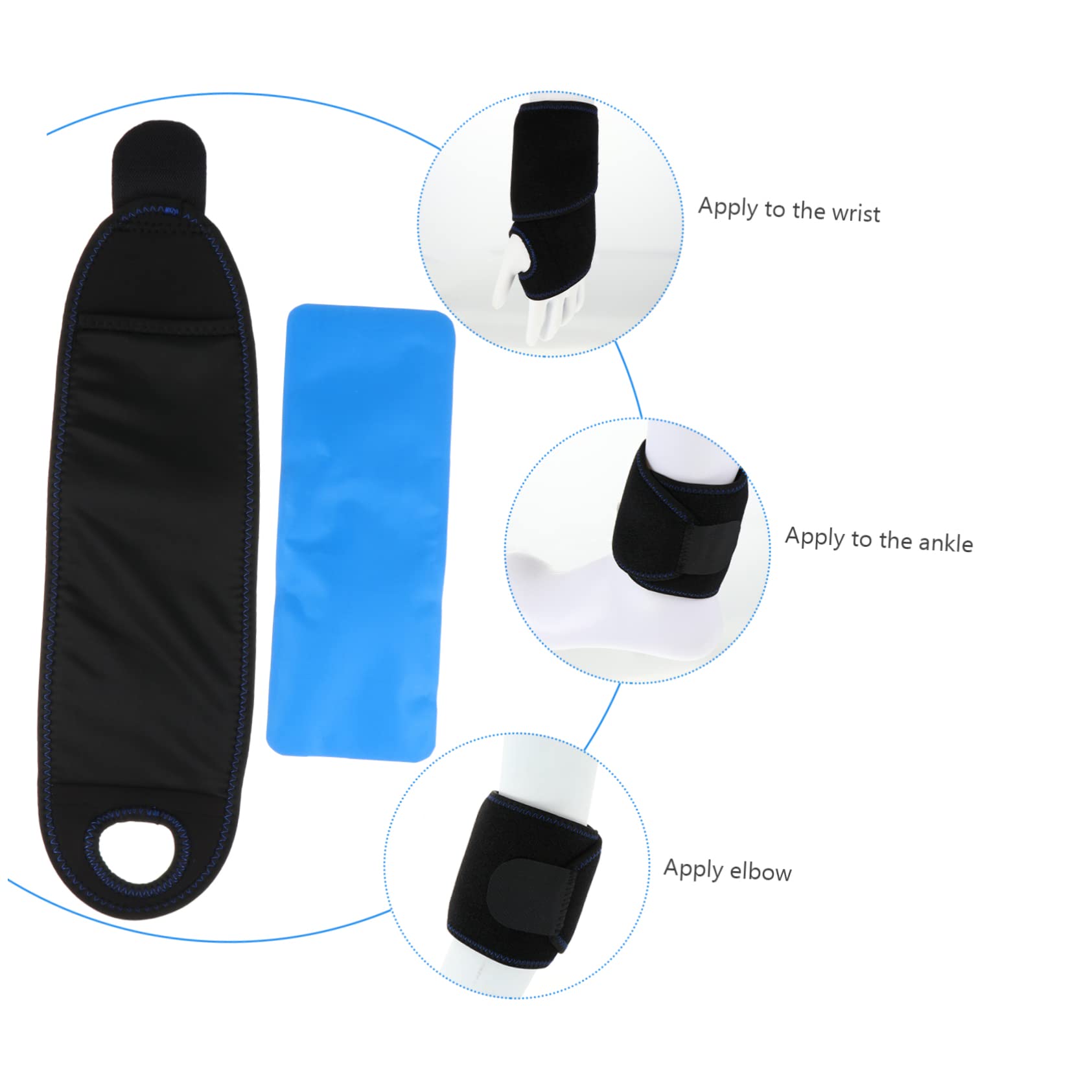 Didiseaon 2 Pezzi Borsa del Ghiaccio per Polso in Nylon con Fascia Regolabile Terapia Freddo Caldo per Dolori Muscolari per Infortuni Sportivi e Pronto Soccorso