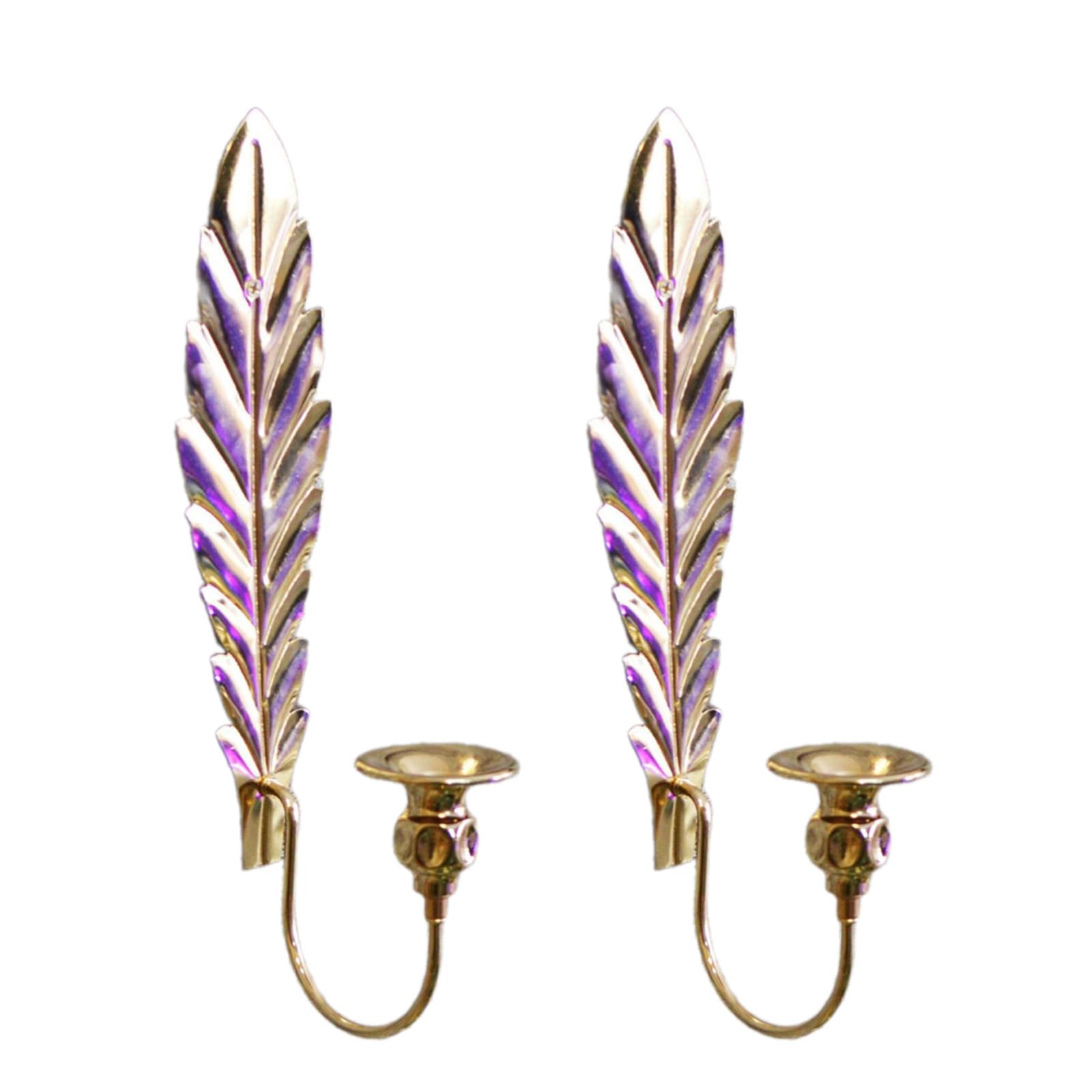 Lerpwige Set Of 2 Wall Holders Candlestick Pattern Candleholder For Unique Touch Home Decoration Wall Sconces