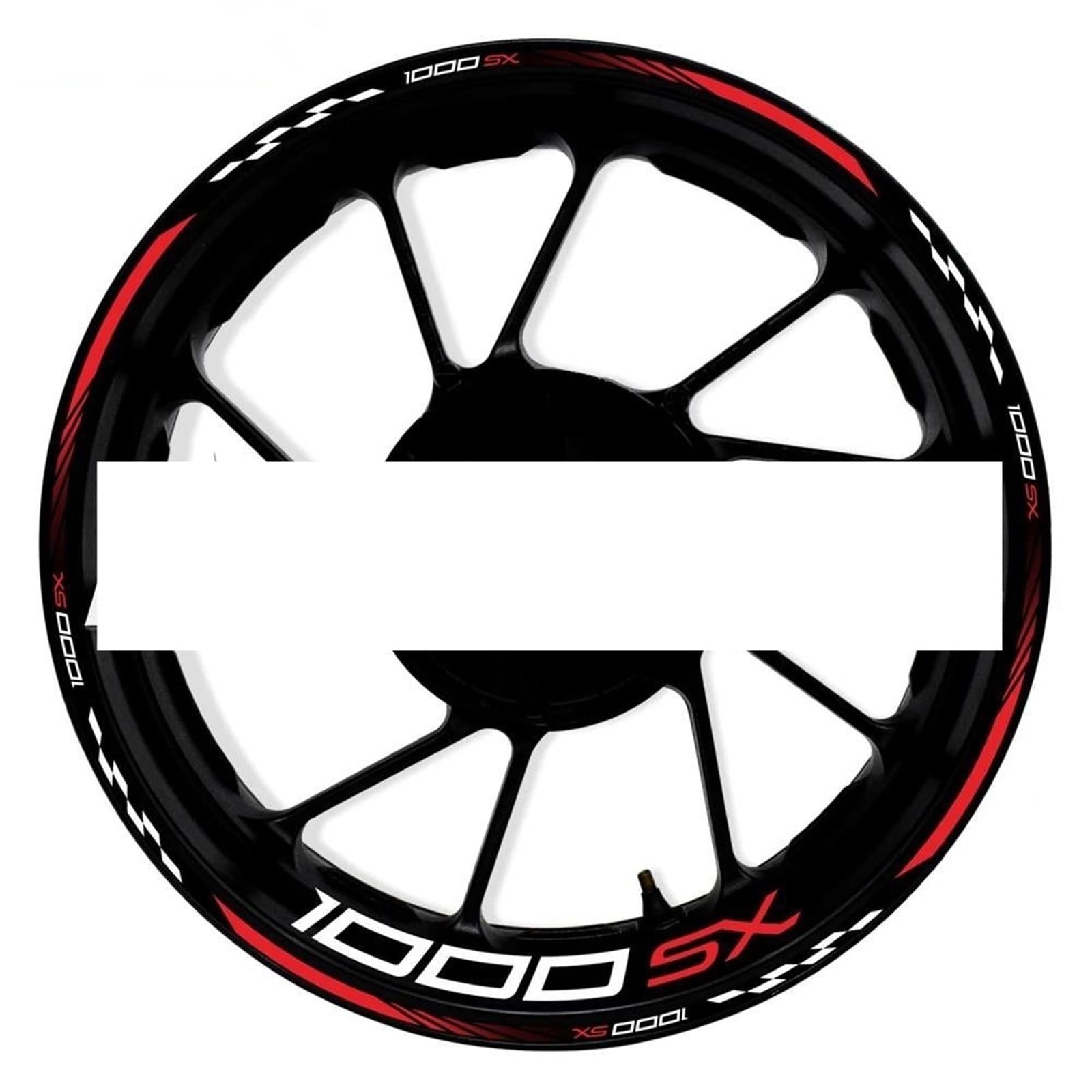 Motorcycle Wheel Sticker Rim Decal Hub Stripe Tape for Kawasaki Z1000SX Z-1000SX Decorative(Color2)