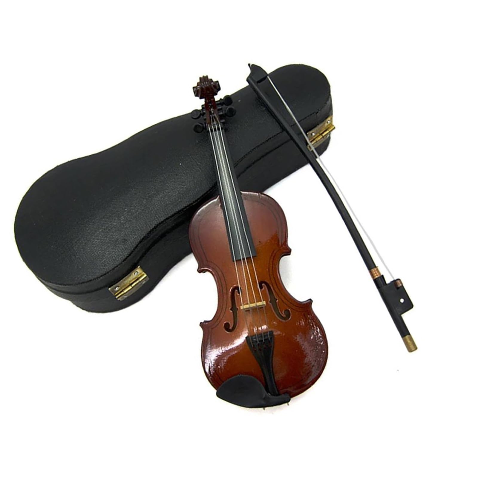 Ozdoby na instrumenty muzyczne Drewniany miniaturowy model skrzypiec z futerałem ozdoby instrumentów muzycznych(16cm)